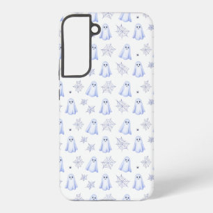 Cute Ghost and Spider Web Halloween Pattern Samsung Galaxy Case