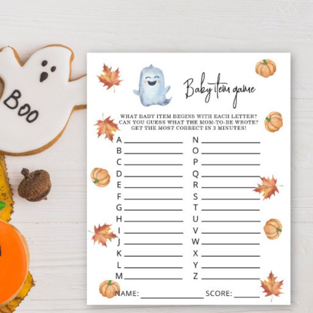 Cute ghost - Baby Item Game. Baby Shower Game (Creator Uploaded)