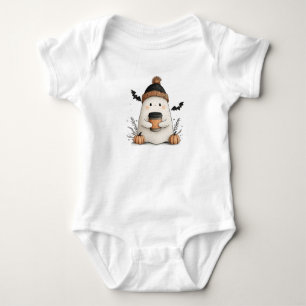 Cute Ghost Baby Outfit – Cosy Autumn Halloween Bodysuit