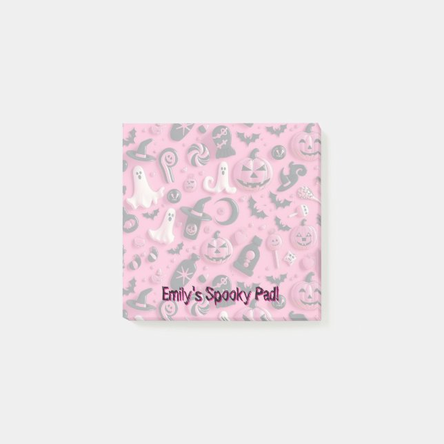 Cute Ghost Bat Post-it Notes (Front)