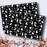 Cute Ghost, Bats & Spiders Halloween Pattern Tissue Paper<br><div class="desc">A cute black and white ghost,  bats and spiders pattern. A perfect design for anyone who loves cute illustrations of ghosts,  bats,  spiders and Halloween themed art. An ideal ghost pattern design for Halloween parties,  October Birthday parties,  Halloween home décor and gifts.</div>