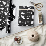 Cute Ghost, Bats & Spiders Halloween Pattern Wrapping Paper<br><div class="desc">A cute black and white ghost,  bats and spiders pattern. A perfect design for anyone who loves cute illustrations of ghosts,  bats,  spiders and Halloween themed art. An ideal ghost pattern design for Halloween parties,  October Birthday parties,  Halloween home décor and gifts.</div>