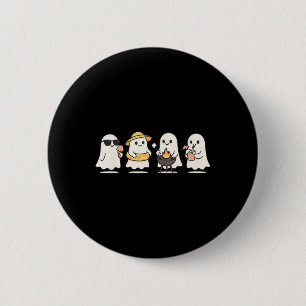 Cute Ghost Beach Vacation Summer Halloween Bbq Ice 6 Cm Round Badge