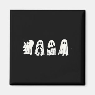 Cute Ghost Black Cat Halloween Spooky Boo Kitty Magnet