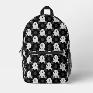 Cute Ghost Blob Black White Print Design Pattern Printed Backpack