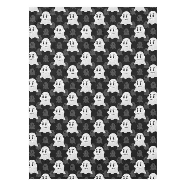 Cute Ghost Blob Design  Tablecloth (Front)