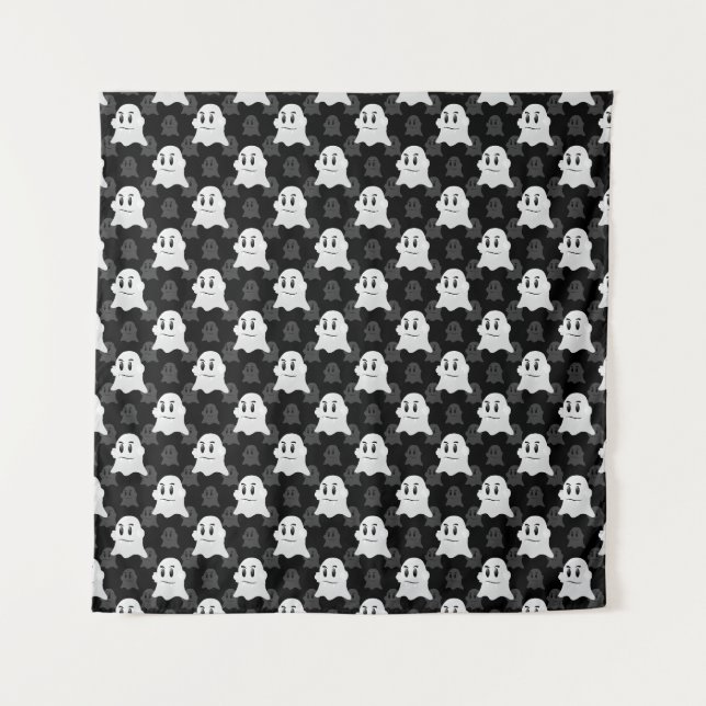 Cute Ghost Blob Design  Tapestry (Front)