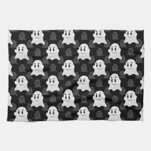 Cute Ghost Blob Design Tea Towel