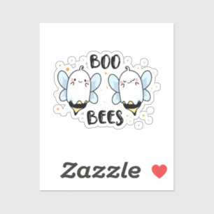 Cute Ghost Boo Bees - Funny Halloween on white