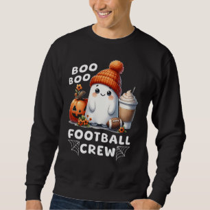 Cute Ghost Boo Boo Football Crew Funny Halloween Sweatshirt