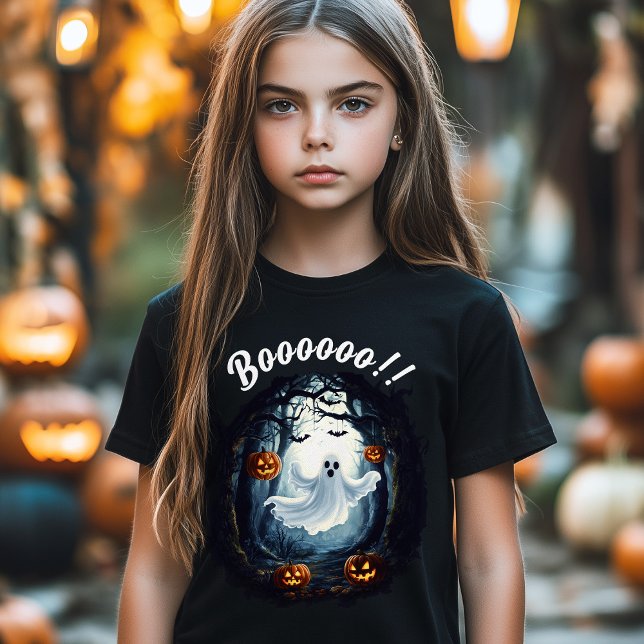 Cute Ghost Boo Fun Halloween Costume Boy Girl Tri-Blend Shirt (Cute Ghost Boo Fun Halloween Costume Boy Girl T-Shirt)