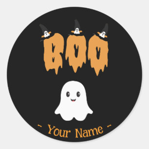 Cute Ghost Boo Halloween Big Sticker