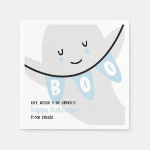 CUTE GHOST BOO HALLOWEEN KIDS TREAT NAPKIN
