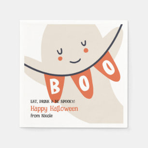 CUTE GHOST BOO HALLOWEEN KIDS TREAT NAPKIN