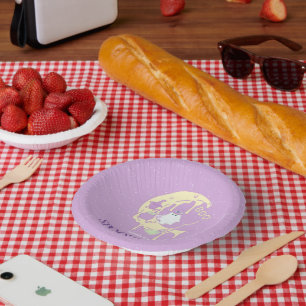 Cute Ghost Boo Spooky One 1st Birthday Halloween Paper Plate