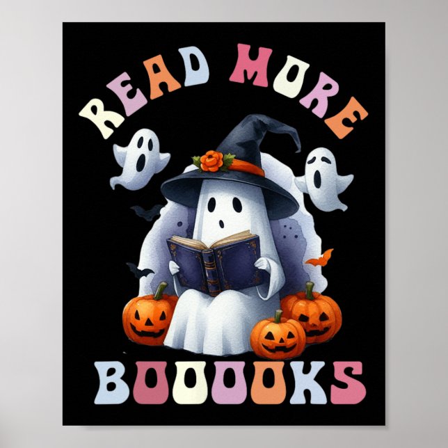 Cute Ghost Book Read More Books Funny Teachers Hal Poster (Front)