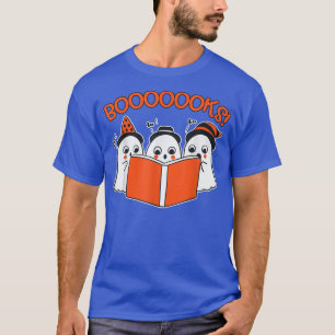 Cute Ghost Book Reading Halloween Librarian Gift T T-Shirt