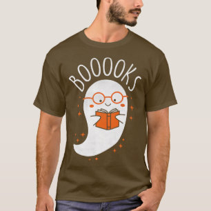 Cute Ghost Book Reading Halloween Teacher Top Long