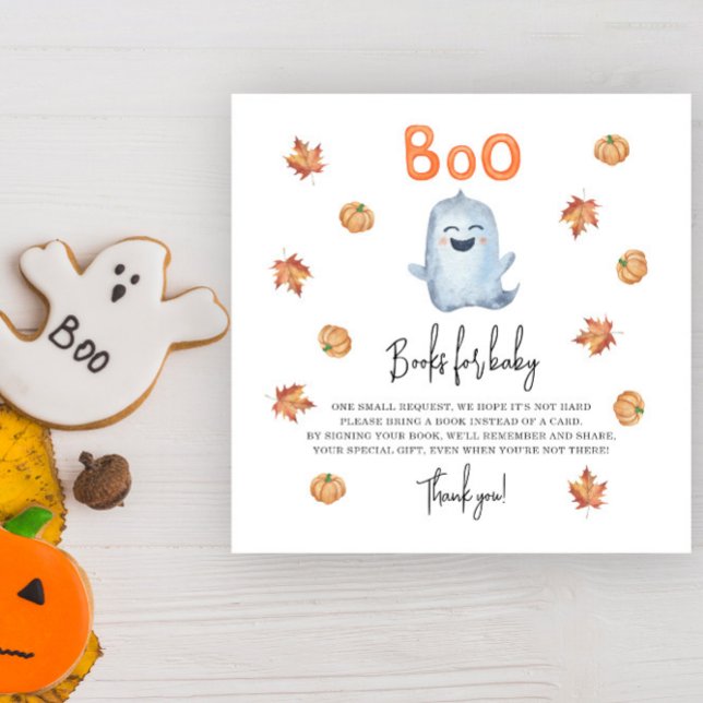 Cute ghost - books for baby ticket enclosure card (Creator Uploaded)