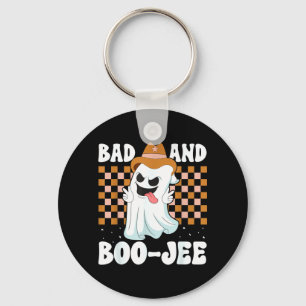 Cute Ghost Boujee Bad And Boo-Jee Halloween Key Ring