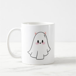 Cute Ghost Cat  Coffee Mug