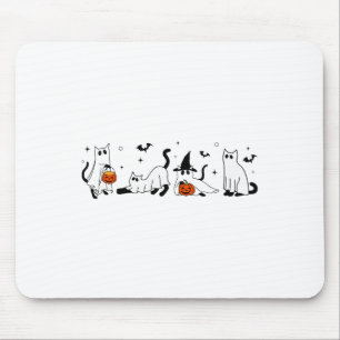 Cute Ghost Cat Funny Halloween Outfit Costumes Bla Mouse Pad