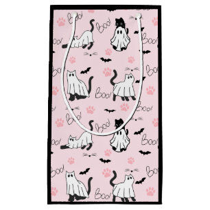 Cute Ghost Cats Halloween Small Gift Bag