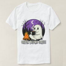 Cute Ghost Coffee Lover Camping Design