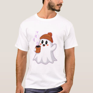 👻 Cute Ghost Coffee Lover T-Shirt