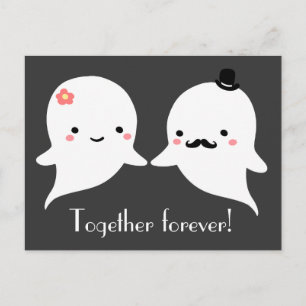 Cute Ghost Couple Postcard