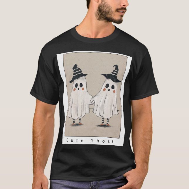Cute Ghost Couple T-Shirt (Front)