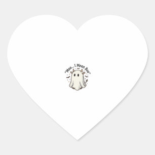 Cute Ghost Cow Halloween Moo I Mean Boo Shirt Desi Heart Sticker
