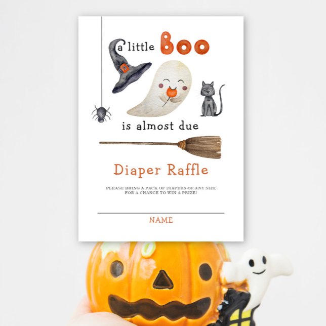 Cute ghost - diaper raffle enclosure card (Creator Uploaded)