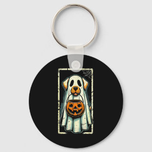 Cute Ghost Dog Men Women Kids Halloween Funny Ghos Key Ring