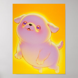 Cute Ghost Dog Poster