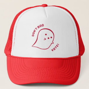 Cute Ghost Don't Boo, Vote! Trucker Hat