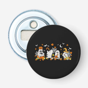 Cute Ghost Drinking Coffee Halloween Fall Ghost Bo Bottle Opener