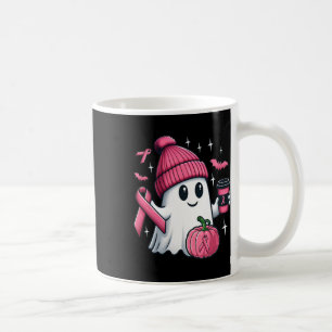 Cute Ghost Drinking Coffee Halloween Ghost Breast Mug