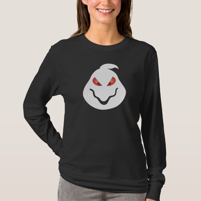 Cute Ghost face Halloween Shirt (Front)