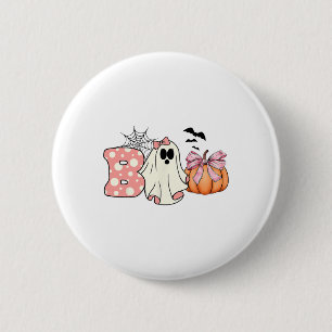 Cute Ghost Floral Boo Halloween Boy Girl Ghost Spo 6 Cm Round Badge
