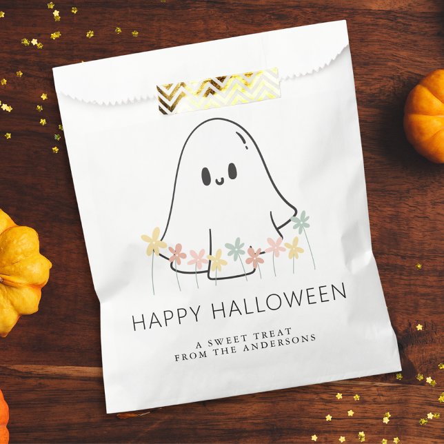 Cute Ghost Floral Halloween Favour Bags (Creator Uploaded)