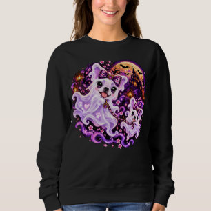 Cute Ghost Frenchie Mum Halloween Sweatshirt