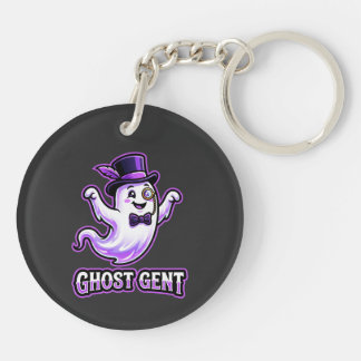 Cute Ghost Gent Halloween Key Ring