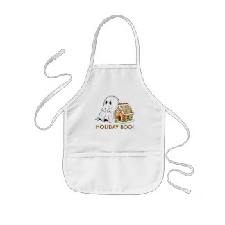 Cute Ghost & Gingerbread House Kids Apron