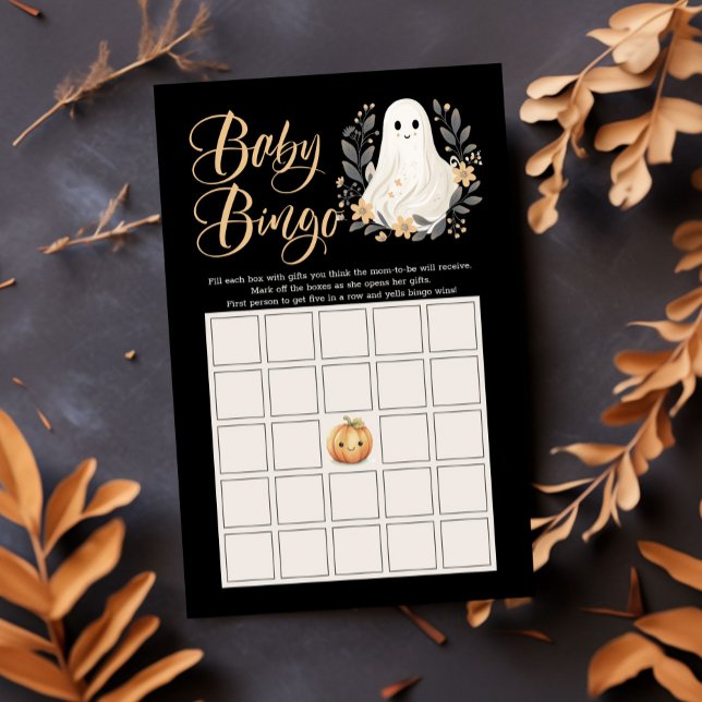 Cute Ghost Halloween Baby Bingo Shower Game (Creator Uploaded)