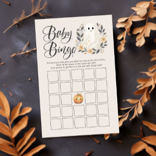 Cute Ghost Halloween Baby Bingo Shower Game