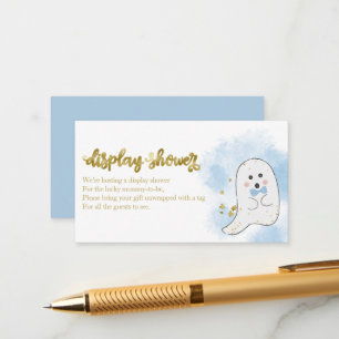 Cute Ghost Halloween Baby Shower Display Shower En Enclosure Card