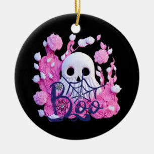 cute ghost Halloween boo pack  Ceramic Tree Decoration