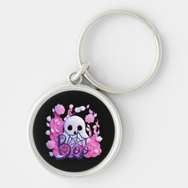 cute ghost Halloween boo pack  Key Ring (Front)