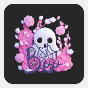 cute ghost Halloween boo pack  Square Sticker